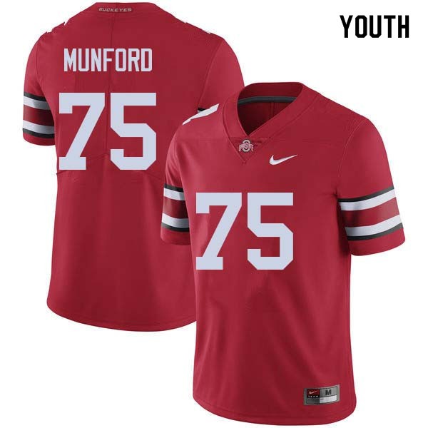 Ohio State Buckeyes #75 Thayer Munford Youth Player Jersey Red